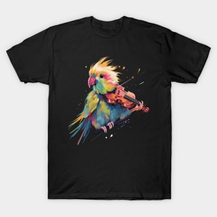 Cockatiel Playing Violin T-Shirt